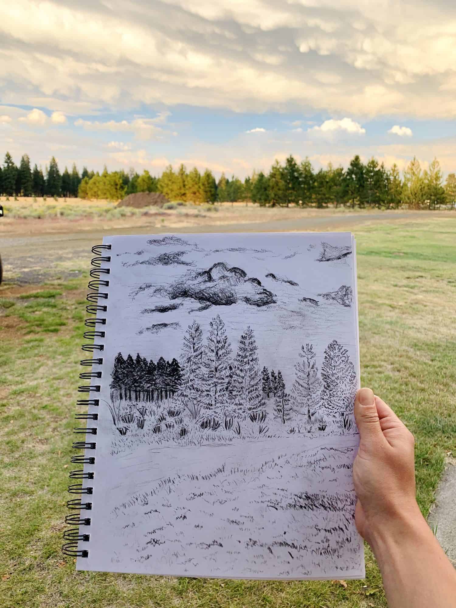 Sketch of Our View at Eagles Nest RV Park